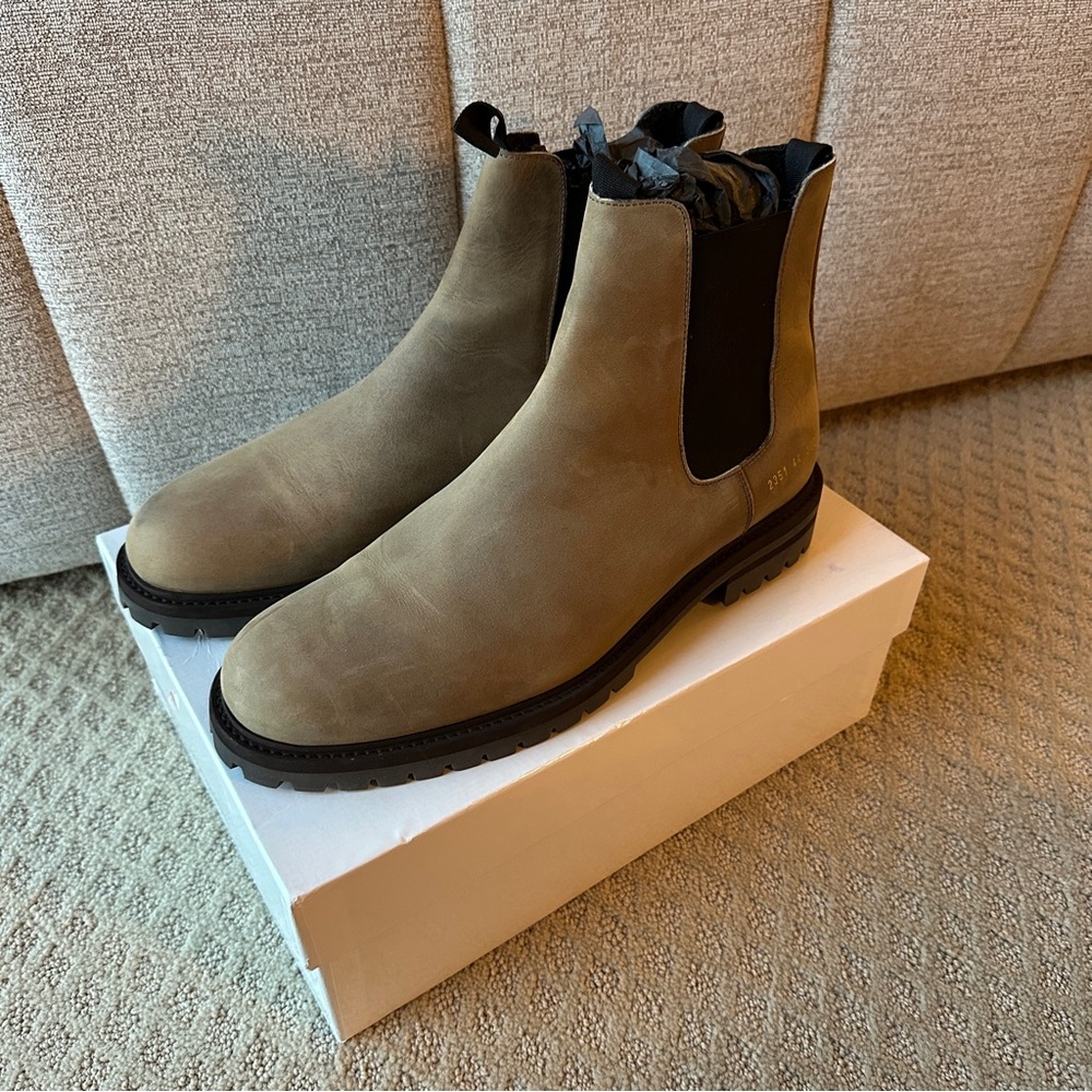 Common Projects Men's Winter Chelsea Boots - Medium Brown - Size 44